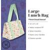 imageMartha Stewart Large Lunch Bag Insulated Lunch Box for Women Small WaterResistant with Comfortable Carry Straps Small Cooler Measures 14quot x 8quot x 10quot Floral Cloud Dancer