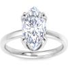 imageMartha Stewart Marquise Shape Lab Grown Diamond Solitaire Ring Diamond Engagement Ring in 14 Karat Goldwhitegold