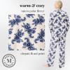 imageMartha Stewart Microfleece Sleepwear for Women  Cozy 2Piece Notch Collar Pajama Set  Buttery Soft Warm LoungewearEgret