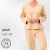 imageMartha Stewart Microfleece Sleepwear for Women  Cozy 2Piece Pajama Set  Buttery Soft Warm ampamp Perfect for LoungingCuban Sand