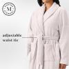 imageMartha Stewart MidLength Puffer Robe for Women  Cozy Quilted Sleepwear for Lounging or LayeringLt Grey Mix