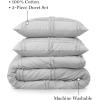 imageMartha Stewart Natalie King Size Duvet 3 Piece Set1 Duvet Cover 2 Pillow Shams Crinkle Velvet Texture Soft ampamp Royal Machine Wash 104quotx92quot with Button Closure ChampagneSolid Grey