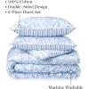 imageMartha Stewart Natalie King Size Duvet 3 Piece Set1 Duvet Cover 2 Pillow Shams Crinkle Velvet Texture Soft ampamp Royal Machine Wash 104quotx92quot with Button Closure ChampagneBlue