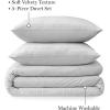 imageMartha Stewart Natalie King Size Duvet 3 Piece Set1 Duvet Cover 2 Pillow Shams Crinkle Velvet Texture Soft ampamp Royal Machine Wash 104quotx92quot with Button Closure ChampagneGrey