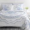 imageMartha Stewart Natalie King Size Duvet 3 Piece Set1 Duvet Cover 2 Pillow Shams Crinkle Velvet Texture Soft ampamp Royal Machine Wash 104quotx92quot with Button Closure ChampagneEmbroidered White