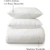 imageMartha Stewart Natalie King Size Duvet 3 Piece Set1 Duvet Cover 2 Pillow Shams Crinkle Velvet Texture Soft ampamp Royal Machine Wash 104quotx92quot with Button Closure ChampagneSolid White