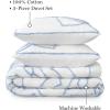 imageMartha Stewart Natalie King Size Duvet 3 Piece Set1 Duvet Cover 2 Pillow Shams Crinkle Velvet Texture Soft ampamp Royal Machine Wash 104quotx92quot with Button Closure ChampagneSoft Blue