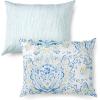 imageMartha Stewart Natalie King Size Duvet 3 Piece Set1 Duvet Cover 2 Pillow Shams Crinkle Velvet Texture Soft ampamp Royal Machine Wash 104quotx92quot with Button Closure ChampagneAqua