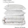 imageMartha Stewart Natalie King Size Duvet 3 Piece Set1 Duvet Cover 2 Pillow Shams Crinkle Velvet Texture Soft ampamp Royal Machine Wash 104quotx92quot with Button Closure ChampagneGrey  Oat