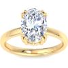 imageMartha Stewart Oval Shape Lab Grown Diamond Solitaire Ring Diamond Engagement Ring in 14 Karat Goldyellowgold