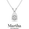 imageMartha Stewart Pear Shape Lab Grown Diamond Solitaire Necklace in 14 Karat Gold Lab Grown Diamond Necklacewhitegold