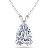 imageMartha Stewart Pear Shape Lab Grown Diamond Solitaire Necklace in 14 Karat Gold Lab Grown Diamond Necklacewhitegold
