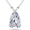 imageMartha Stewart Pear Shape Lab Grown Diamond Solitaire Necklace in 14 Karat Gold Lab Grown Diamond Necklacewhitegold