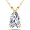 imageMartha Stewart Pear Shape Lab Grown Diamond Solitaire Necklace in 14 Karat Gold Lab Grown Diamond Necklaceyellowgold