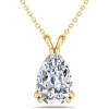 imageMartha Stewart Pear Shape Lab Grown Diamond Solitaire Necklace in 14 Karat Gold Lab Grown Diamond Necklaceyellowgold