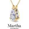 imageMartha Stewart Pear Shape Lab Grown Diamond Solitaire Necklace in 14 Karat Gold Lab Grown Diamond Necklaceyellowgold