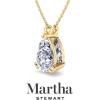 imageMartha Stewart Pear Shape Lab Grown Diamond Solitaire Necklace in 14 Karat Gold Lab Grown Diamond Necklaceyellowgold