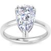 imageMartha Stewart Pear Shape Lab Grown Diamond Solitaire Ring Diamond Engagement Ring in 14 Karat Goldwhitegold