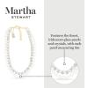 imageMartha Stewart Pearl and Crystal Necklace In Gold 18 Inches For Women