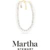 imageMartha Stewart Pearl and Crystal Necklace In Gold 18 Inches For Women
