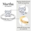 imageMartha Stewart Princess Cut Shape Lab Grown Diamond Solitaire Ring Diamond Engagement Ring in 14 Karat Goldwhitegold