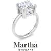 imageMartha Stewart Princess Cut Shape Lab Grown Diamond Solitaire Ring Diamond Engagement Ring in 14 Karat Goldwhitegold