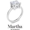 imageMartha Stewart Princess Cut Shape Lab Grown Diamond Solitaire Ring Diamond Engagement Ring in 14 Karat Goldwhitegold
