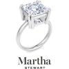 imageMartha Stewart Princess Cut Shape Lab Grown Diamond Solitaire Ring Diamond Engagement Ring in 14 Karat Goldwhitegold