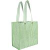 imageMartha Stewart Reusable Grocery Bag Spacious 13 x 8 x 14 Shopping Bag for Groceries Perfect for Shopping Arcadian Green Gingham