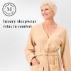 imageMartha Stewart Robe  Sleepwear for Women  ShorterLength Microfleece  Cozy Warm Relaxing LoungewearCuban Sand