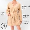 imageMartha Stewart Robe  Sleepwear for Women  ShorterLength Microfleece  Cozy Warm Relaxing LoungewearCuban Sand