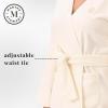 imageMartha Stewart Robe  Sleepwear for Women  ShorterLength Microfleece  Cozy Warm Relaxing LoungewearEgret