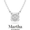 imageMartha Stewart Round Shape Lab Grown Diamond Solitaire Necklace In 14 Karat Goldwhitegold