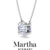 imageMartha Stewart Round Shape Lab Grown Diamond Solitaire Necklace In 14 Karat Goldwhitegold