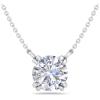 imageMartha Stewart Round Shape Lab Grown Diamond Solitaire Necklace In 14 Karat Goldwhitegold