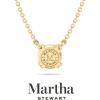 imageMartha Stewart Round Shape Lab Grown Diamond Solitaire Necklace In 14 Karat Goldyellowgold