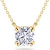 imageMartha Stewart Round Shape Lab Grown Diamond Solitaire Necklace In 14 Karat Goldyellowgold