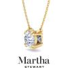 imageMartha Stewart Round Shape Lab Grown Diamond Solitaire Necklace In 14 Karat Goldyellowgold