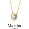 imageMartha Stewart Round Shape Lab Grown Diamond Solitaire Necklace In 14 Karat Goldyellowgold