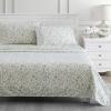 imageMartha Stewart Ruth Ditsy Floral 300TC 100 Cotton Percale Sheet Set BlueWhite 4 Piece  1 Flat Sheet 1 Fitted Sheet 2 Std Pillowcases Breathable Cotton Printed Bed Sheets Queen SizeQueen