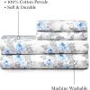imageMartha Stewart Ruth Ditsy Floral 300TC 100 Cotton Percale Sheet Set BlueWhite 4 Piece  1 Flat Sheet 1 Fitted Sheet 2 Std Pillowcases Breathable Cotton Printed Bed Sheets Queen SizeQueen
