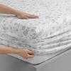 imageMartha Stewart Ruth Ditsy Floral 300TC 100 Cotton Percale Sheet Set BlueWhite 4 Piece  1 Flat Sheet 1 Fitted Sheet 2 Std Pillowcases Breathable Cotton Printed Bed Sheets Queen SizeQueen