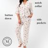 imageMartha Stewart Sleepwear for Women  Rayon 2Piece Notch Collar Short Sleeve Button Down Pajama Set  Soft ampamp LightweightBright White