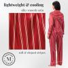 imageMartha Stewart Sleepwear for Women  Silky Satin 2Piece Long Sleeve Notch Collar Pajama Set  Sleek Soft ampamp AlluringJester Red