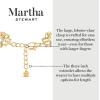 imageMartha Stewart Three Strand Pearl Crystal and Chain Necklace In Gold 18 Inches For Women