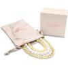 imageMartha Stewart Three Strand Pearl Gold Ball and Chain Necklace In Gold 18 Inches For Women