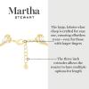 imageMartha Stewart Three Strand Pearl Gold Ball and Chain Necklace In Gold 18 Inches For Women