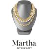 imageMartha Stewart Three Strand Pearl and Chain Necklace In Gold For Women