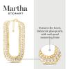 imageMartha Stewart Three Strand Pearl and Chain Necklace In Gold For Women