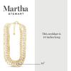 imageMartha Stewart Three Strand Pearl and Chain Necklace In Gold For Women